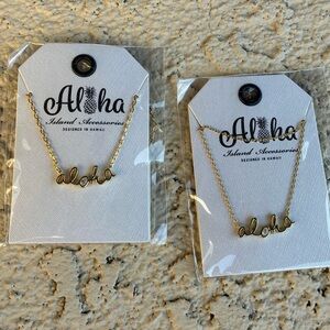 Aloha Gold Necklace and Bracelet Set NIP